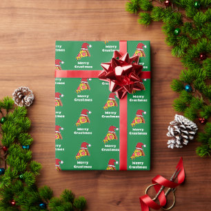 Prettig Korstmas FEUTIGE PIZZASCHIJF INKAPSEL Cadeaupapier