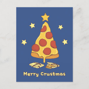 Prettig Korstmas - Pizza Kerstkaart Briefkaart