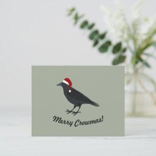 Prettig KraaiKerstmis Kerst Kraai Vakantie Ansicht Feestdagenkaart