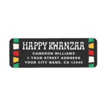 Prettig Kwanzaa Afrikaans mozaïek retouradres