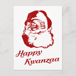 Prettig Kwanzaa Kerstmis Kerstman Feestdagenkaart