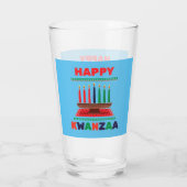 Prettig Kwanzaa Kinara Glas (Achterkant)