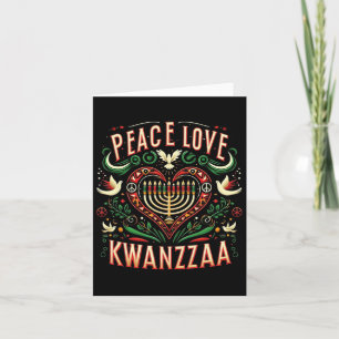 Prettig Kwanzaa Vrede Met Liefde Kwanzaa Afro-Amer Kaart
