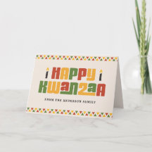 Prettig Kwanzaa zwarte kaars rode groene gele rand