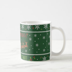 "Prettig & Leuk" Kerstman slee Kerstmug Koffiemok