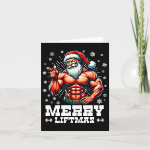 Prettig Liftmas Grappige Kerst Bodybuilder Gym  Kaart