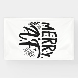 Prettig maf grappig kerst Sneeuwvlok Kerstmis Spandoek