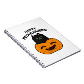Prettig Meowloween Grappige Halloween Grappen Notitieboek (Rechterzijde)