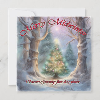 Prettig midwinter, Seizoensgroeten uit het bos Feestdagenkaart