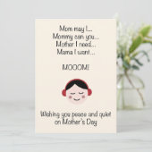Prettig Moederdag gewenst met vrede en rust Feestdagenkaart (Staand voorkant)