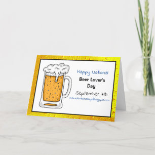 Prettig National Beer Lover's Day, Funny Holidays Kaart