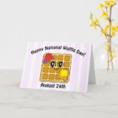 Prettig Nationale Wafeldag, Grappige Feestdagen Kaart (Gele Bloem)