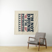 Prettig onafhankelijkheidsdag, grappige 4 juli wandkleed (In Situ (horizontaal))