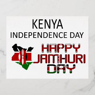 Prettig Onafhankelijkheidsdag: Kenia Jamhuri Dag S Folie Feestdagen Briefkaart