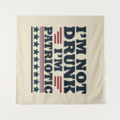 Prettig onafhankelijkheidsdag leuk 4 juli wandkleed (Voorkant (horizontaal))