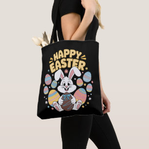 Prettig Pasen 2025  Eieren Konijn Schattig Konijn Draagtas
