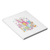 Prettig Pasen 2026 Schattig Konijn Konijn Pasen Vr Notitieblok (Schuin)