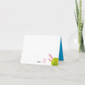 Prettig Pasen, aangepaste tekst + achtergrondkleur Kaart (Achterkant)