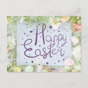 Prettig Pasen Aquarel Lente Bloemen Briefkaart