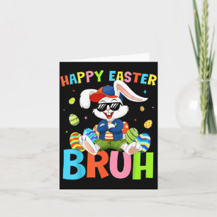 Prettig Pasen Bruh Bunny voor Kinderen Jongens Mei Kaart