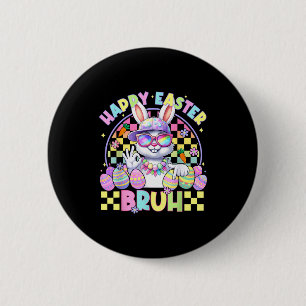 Prettig Pasen Bruh Grappig Zes Zeven Meme Konijn J Ronde Button 5,7 Cm