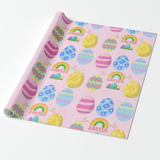 Prettig Pasen Cadeaupapier (Uitgerold)