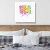 Prettig Pasen CNA Verpleegster Coquette Strik Koni Canvas Afdruk (Insitu (Slaapkamer))