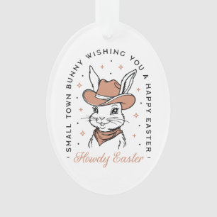 Prettig Pasen cowboy konijn western landelijke wen Ornament