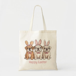 Prettig Pasen Engelse Bulldogs Tote Bag