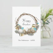 Prettig Pasen Feestdagenkaart (Staand voorkant)