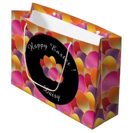 Prettig Pasen Folie Gradiënt Lente Kleuren Patroon Groot Cadeauzakje