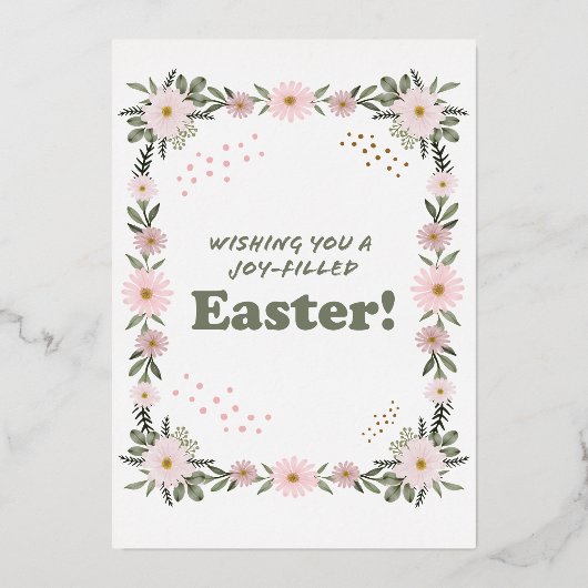 Prettig Pasen Folie Uitnodiging (Voorkant)