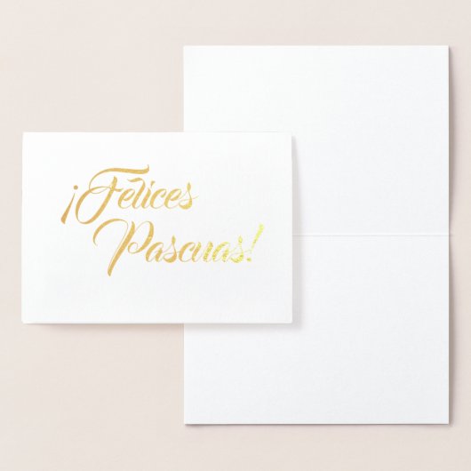Prettig Pasen Gelukkig Pasen Spaans Blank Folie Kaarten (Display)