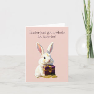 Prettig Pasen Grappig Konijn Konijntje Cute Wenska Kaart