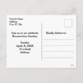 Prettig Pasen Hij Is Opgewekt Kruiskerkdienst Feestdagenkaart (Achterkant)