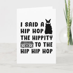 Prettig Pasen Hip Hop Konijn Pasen Grappig Cadeau Kaart