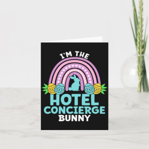 Prettig Pasen Ik ben het hotelconciërge konijn Kaart