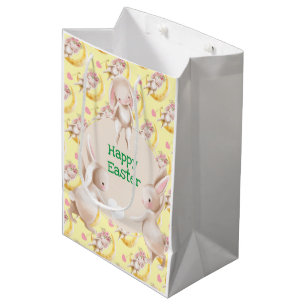 Prettig Pasen in Geel Medium Cadeauzakje