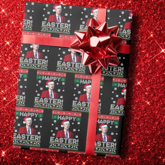 Prettig Pasen Joe Biden Kerstmis Cadeaupapier