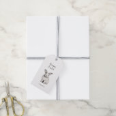Prettig Pasen Knuffel Konijn Cadeaulabel (Met Touw)