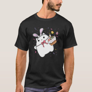 Prettig Pasen Knuffel Konijn Kat Eieren Mand Manne T-shirt