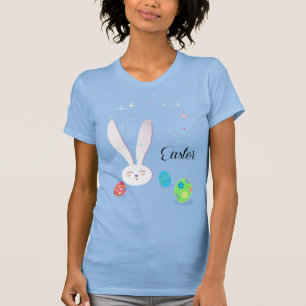 Prettig Pasen Knuffel Konijn Paaseieren Jacht Fees T-shirt