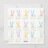 Prettig Pasen Lentebloemen Mooie Konijn Paaseieren Feestdagenkaart (Achterkant)