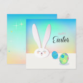 Prettig Pasen Lentebunny Paaseieren Jacht Feestdagenkaart (Voorkant / Achterkant)