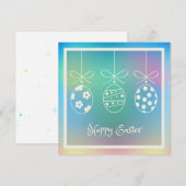 Prettig Pasen Lentebunny Paaseieren Jacht Feestdagenkaart (Voorkant / Achterkant)