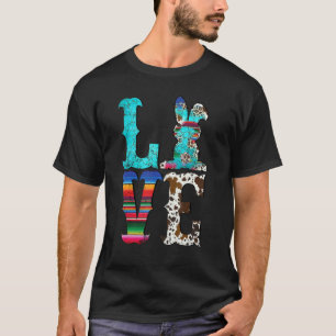 Prettig Pasen Liefde Konijn Westers Land Luipaard T-shirt