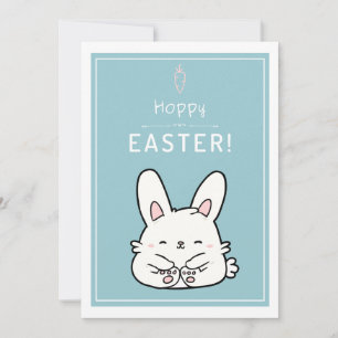 Prettig Pasen Lieve Baby Konijn Schattig Dier Grap Feestdagenkaart