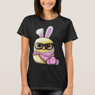 Prettig Pasen Lieve Kip Konijn Konijnenoren Kuiken T-shirt