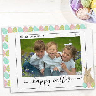 Prettig Pasen Lieve Konijn Kinderen Foto Feestdagenkaart