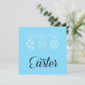 Prettig Pasen Lieve Konijn Paaseieren Jacht Minima Feestdagenkaart (Staand voorkant)